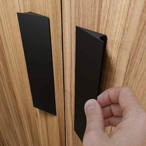 Vista 4 de HRX - Manija de puerta autoadhesiva para puerta, fácil de instalar, sin tornillos, despegar y pegar en vidrio, madera, metal, plástico, perilla