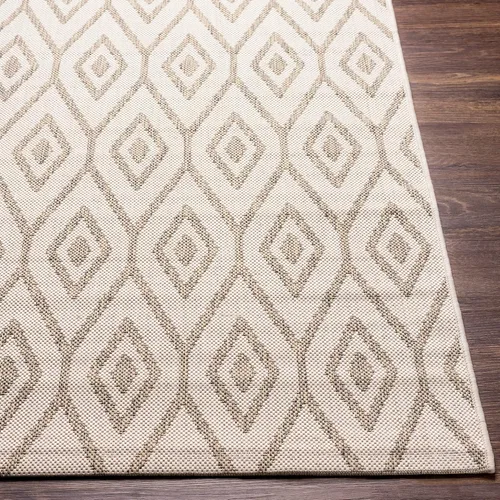 Vista 3 de Surya Eagean Global - Alfombra oriental para exteriores, 7 pies 10 pulgadas x 10 pies 2 pulgadas, color crema