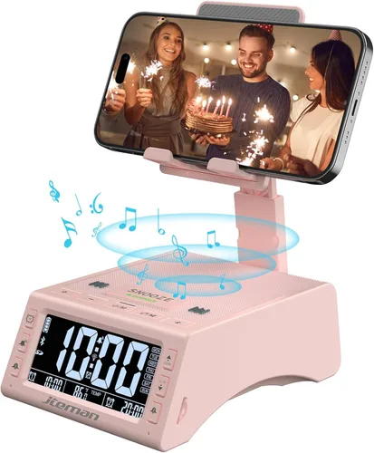 Vista 9 de JTEMAN Regalos para hombres y mujeres, soporte para teléfono celular con altavoz Bluetooth inalámbrico, accesorios de cocina ajustables Cool Tech