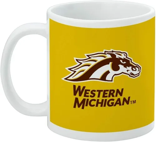 Vista 3 de Taza de café de cerámica con logotipo de la Universidad de Western Michigan, novedosa taza de regalo para café, té y bebidas calientes, 11 onzas