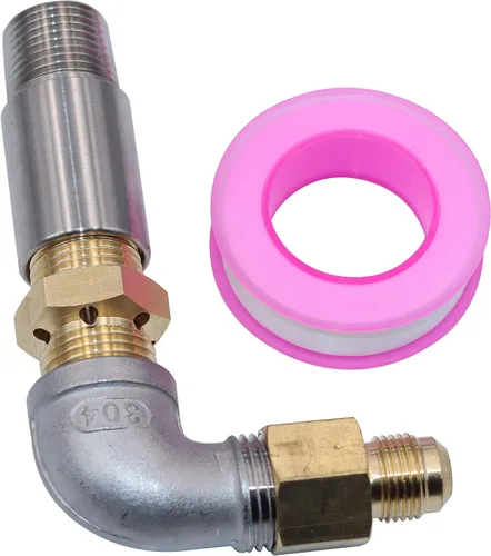 Vista 4 de METER STAR Kit de válvula mezcladora de aire de propano de 1/2 pulgada para hoguera, chimeneas (juego máximo, alta capacidad 150K BTU)