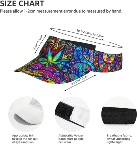 Vista 4 de Visera deportiva de moda, ajustable, protección UV, visera solar para hombres y mujeres