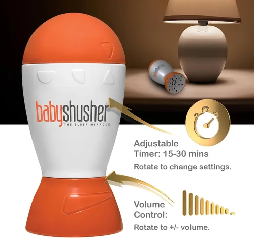 Vista 4 de Baby Shusher Máquina de Sonido Portátil - Máquina de Sonido de Ruido Blanco, Calmante para Bebé para Dormir, Artículos Esenciales para Recién
