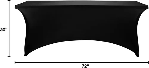 Vista 8 de LZY Fundas de mesa de elastano de 6 pies, manteles elásticos/ajustables para mesa plegable de 6 pies, manteles rectangulares de elastano para bodas