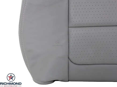 Vista 4 de Driver Side Lean Back Replacement Leather Seat Cover, Gray (Compatible with 2001-2003 Ford F-350 Lariat X-Cab Quad)