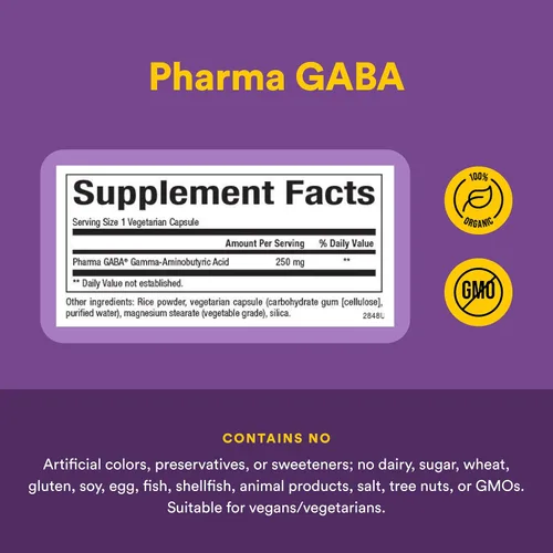 Vista 11 de Natural Factors Pharma GABA, Calma, Relajación y Enfoque*, 60 Cápsulas
