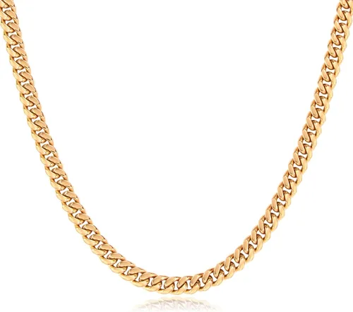 Vista 8 de Collar de cadena de eslabones cubanos para hombres, niños y mujeres, 0.315 pulgadas de ancho, 161820202224 pulgadas de longitud, collar de cadena