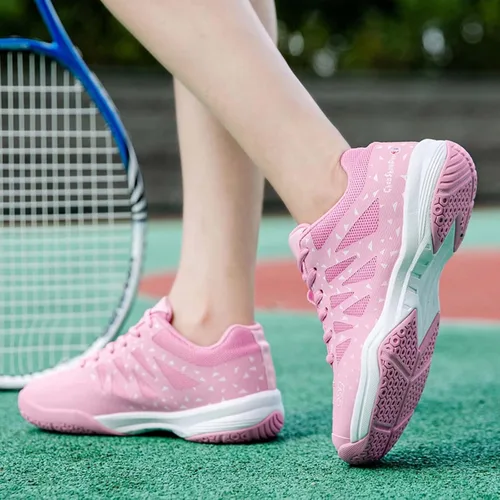 Vista 5 de Jakcuz Zapatos de tenis de bádminton para hombres y mujeres zapatos de raqueta tenis de voleibol para entrenamiento de cancha en interiores