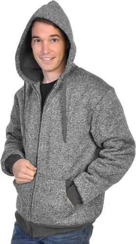 Vista 8 de Chaqueta con capucha con cremallera completa y forro de sherpa