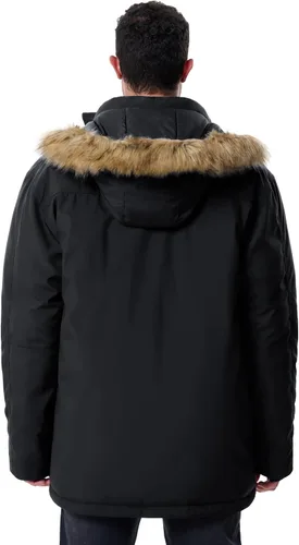 Vista 2 de Abrigos de invierno para hombre, chaquetas de invierno, impermeables, gruesas, cálidas, aisladas, parka, larga, con capucha