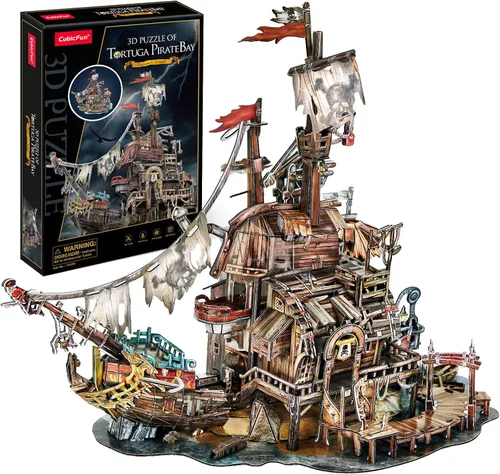 Vista 11 de CubicFun Rompecabezas 3D para adultos y niños, la venganza de la reina roja Anne's Revenge, 391 piezas, decoración del hogar, arte y manualidades