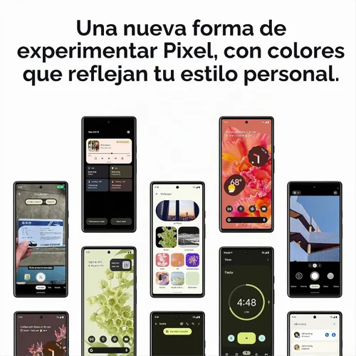 Vista 8 de Google Pixel 6 - Teléfono Android 5G, teléfono inteligente desbloqueado con lente ancha y ultraancha, 128 GB, color coral Un poco de coral