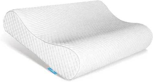 Vista 8 de Almohada de espuma viscoelástica con contorno firme, almohada cervical para aliviar el dolor de cuello, almohadas ortopédicas para dormir de lado