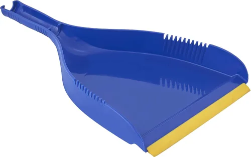 Vista 3 de Superio Recogedor con clip, plástico azul resistente, fácil agarre con clip en el borde de goma, escombros de barrido detallados, se adapta a