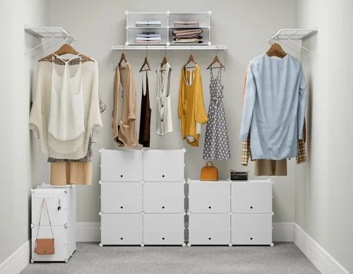 Vista 6 de HOMIDEC Zapatero de 4 niveles para almacenamiento de 16 pares de zapatos, estantes de plástico para zapatos, organizador para armario, pasillo