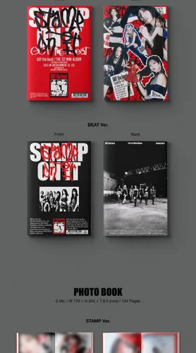 Vista 2 de GOT the beat Stamp On It 1st Mini Album Photobook+Postcard set+Photocard+Tracking STAMP Version