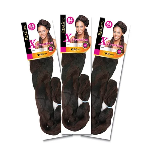 Vista 30 de Realistic Trenza original X-Pression 84 pulgadas 100% Kanekalon (paquete de 3, 1) M-61XPRES84