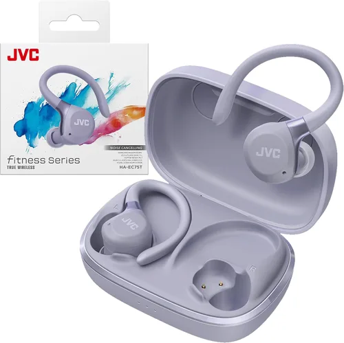 Vista 7 de JVC Fitness Series Auriculares inalámbricos deportivos True Wireless con ganchos ajustables, cancelación activa de ruido, modo de sonido ambiental