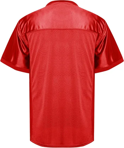 Vista 3 de MESOSPERO Camisetas de fútbol en blanco para hombre, de malla, poliéster, lisas, de fútbol, ropa deportiva, S-3XL, color negro, blanco, gris
