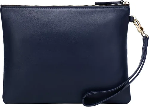 Vista 4 de DORIS&JACKY Bolso de mano de piel de cordero para mujer, grande, suave, con correa