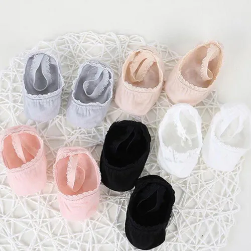 Vista 6 de Calcetines de encaje antideslizantes para bebés recién nacidos, calcetines antideslizantes de princesa Mary Jane, 0-3T, 5