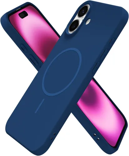 Vista 23 de Oakxco Funda de Silicona Mag Safe para iPhone 12 Pro Max, Funda Magnética Delgada y Fina Compatible con Carga Inalámbrica MagSafe, Bonita Funda