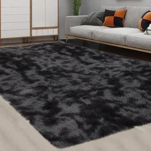 Vista 16 de CAROMIO Alfombra Corredor Esponjosa para Dormitorio Sala de Estar 2x6 Pies, Alfombras de Área Shag Alfombra de Felpa Suave Gruesa Larga de Piel Tie