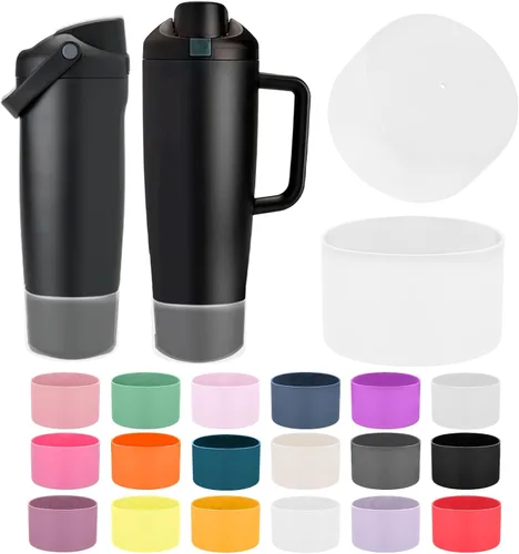 Vista 18 de Mity rain 2 piezas de botas protectoras de silicona para botellas y vasos FreeSip Sway de Owala de 30 oz y 40 oz - Accesorios para owala, mejora