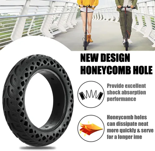Vista 5 de Neumático de scooter 60/70-6.5 sin cámara: 10x2.50 Reemplazo de neumático sólido para Hover 1 Alpha Hiboy MAX3 Segway Ninebot MAX G2 G30LP Scooter
