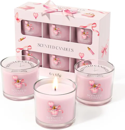 Vista 37 de CHILLFLAME Velas perfumadas de regalo para mujer, juego de regalo de velas para ella, 6 velas votivas perfumadas, regalos de cumpleaños