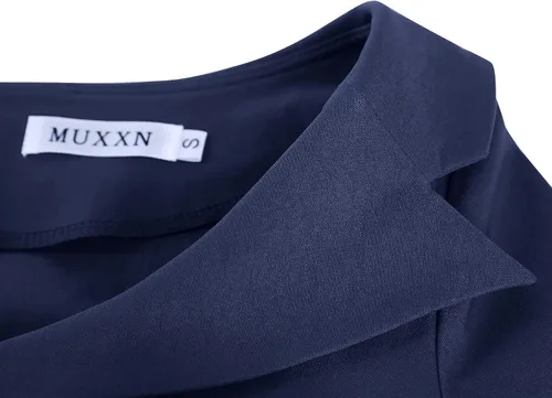 Vista 4 de MUXXN vestido de cóctel clásico vintage con escote de novia para mujer