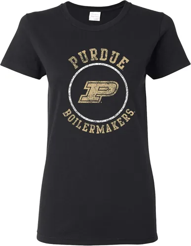 Vista 20 de NCAA - Camiseta para mujer, diseño de círculo envejecido, color del equipo, universidad