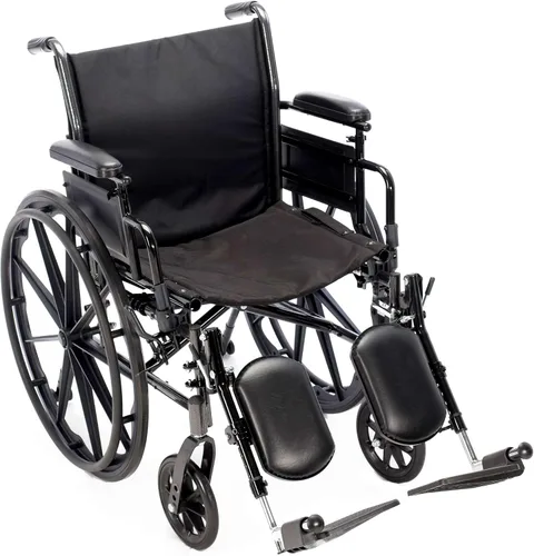 Vista 6 de Sillas de ruedas manuales ligeras para adultos, 18 pulgadas de ancho, altura estándar ajustable y hemi, reposabrazos abatibles extraíbles