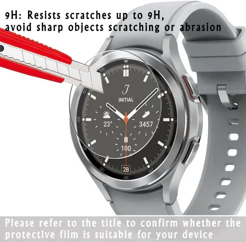 Vista 2 de Paquete de 3 protectores de pantalla de vidrio templado, compatibles con Amazfit GTR 2e 9H protectores de película protectora