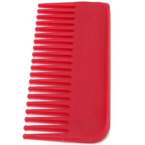 Vista 8 de Peines de dientes anchos, peine desenredante sin mango, peines para cabello húmedo y seco para salón de belleza y hogar (rojo)