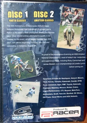 Vista 2 de Loretta Lynn's 2007 Amateur Nationals Motocross DVD 2 Disc Set