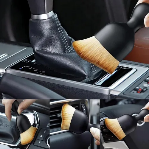 Vista 5 de Cepillo para herramientas de limpieza interior del automóvil, sin arañazos, kit de herramientas de detallado automático con gel de limpieza