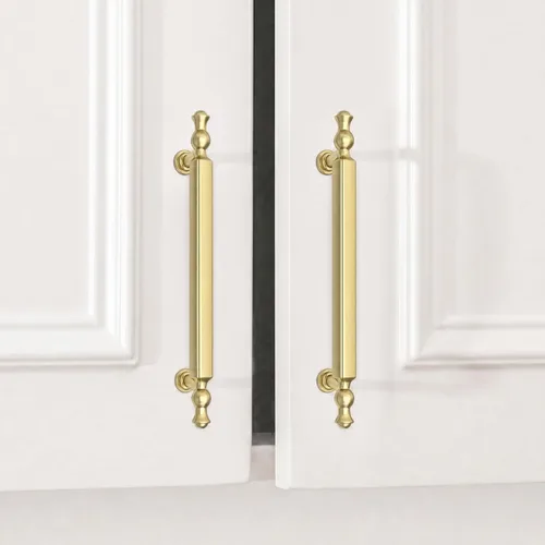 Vista 15 de Goldenwarm Paquete de 5 tiradores de gabinete dorados de 3 pulgadas, manijas de cajón de cocina, accesorios de tocador de aleación de zinc