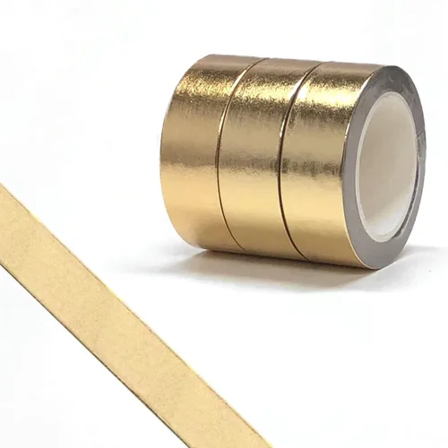 Vista 11 de Cinta Washi de papel de aluminio sólido, cinta adhesiva decorativa autoadhesiva, cinta de arte gráfico, envoltura de cinta gráfica Washi DIY