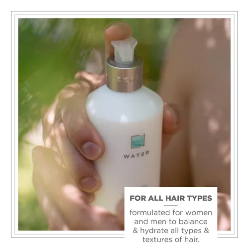 Vista 4 de Zents Acondicionador de agua hidratante (tamaño de viaje), color seguro y sin sulfatos con manteca de karité orgánica y aceite de jojoba para todo