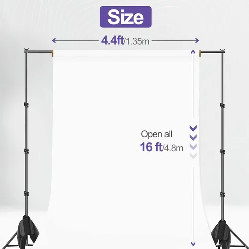Vista 3 de Emart Telón de fondo de papel blanco de 53 x 16 pies, rollo de papel sin costuras para sesión de fotos, fotos de estudio pequeño, alimentos