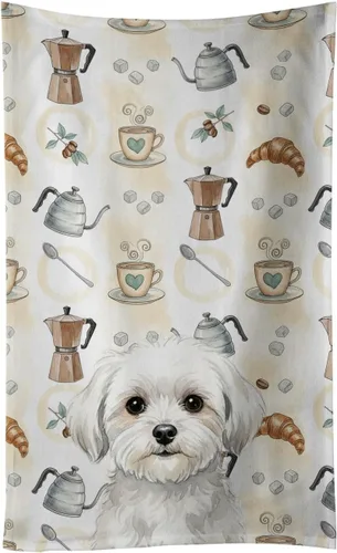 Vista 311 de Caroline's Treasures Afghan Hound - Toalla de cocina para barra de café, terciopelo frontal y lazo de algodón, lavable a máquina Sabueso afgano