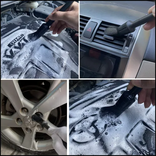 Vista 5 de Cepillo de lavado de coche con mango largo, kit de detalles de coche Azul