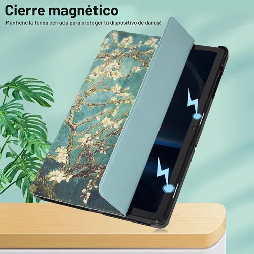 Vista 4 de Caweet Funda para T-Mobile Revvl Tab 2 de 10.1 pulgadas lanzada en 2025, carcasa rígida ligera con soporte de triple pliegue con cierre magnético