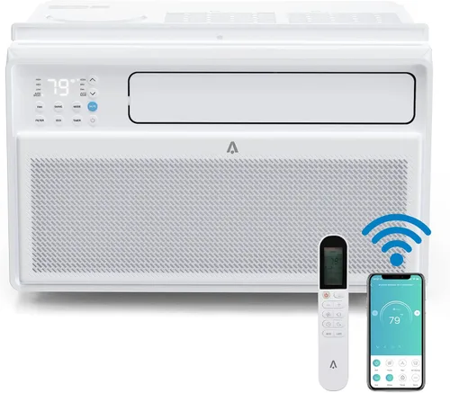 Vista 7 de Litake Aire acondicionado inteligente de ventana de 8,000 BTU, enfría hasta 350 pies cuadrados con control remoto y WiFi, ahorro de energía
