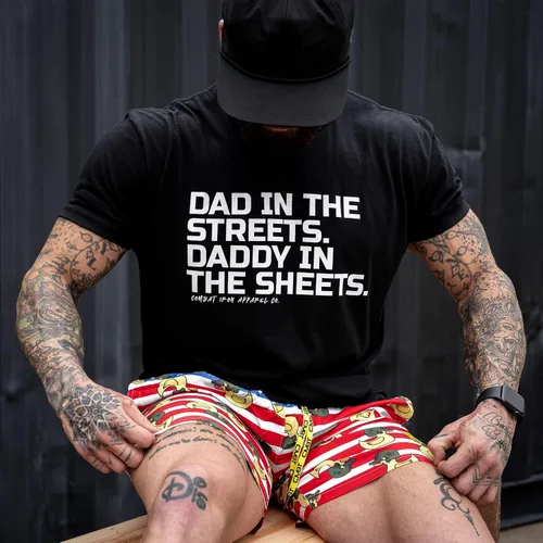Vista 5 de Combat Iron Dad in The Streets - Camiseta de manga corta para hombre