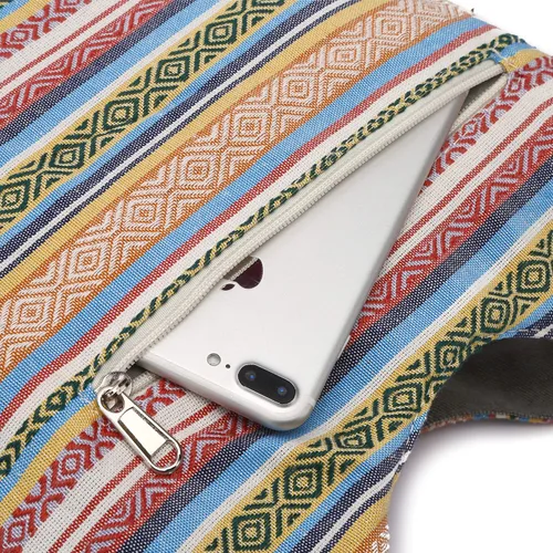 Vista 134 de Bolsa de hombro para mujer, de lona en estilo hippie/bohemio para llevar cruzada al hombro, disponible en diferentes colores y estampados