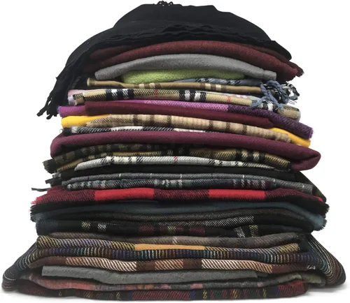 Vista 6 de Bufanda de invierno de peso medio, paquetes múltiples y a granel Bufandas de diseño surtido unisex surtidas