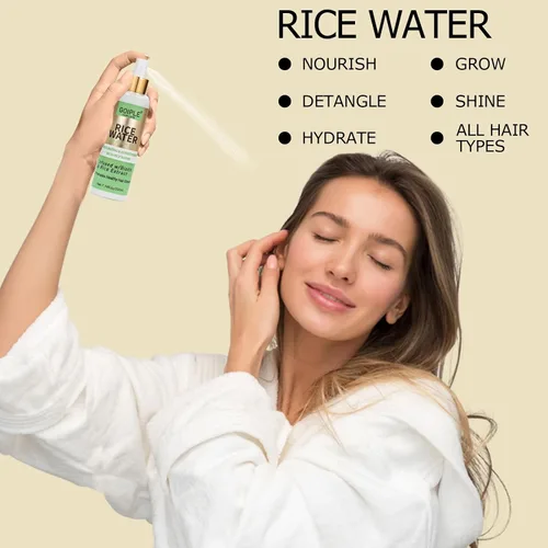 Vista 6 de Agua de arroz WOZUTUNT para el crecimiento del cabello, 7.14 onzas líquidas sin enjuague, productos para el cuidado de mujeres y hombres, aerosol