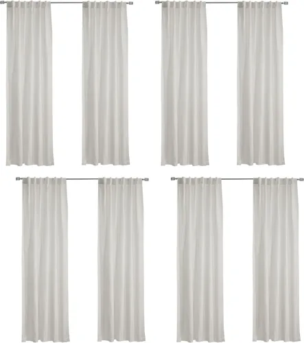Vista 9 de Loft Living Davos Textered Jacquard - Cortina de doble cabezal de 52 x 84 pulgadas, color blanco roto